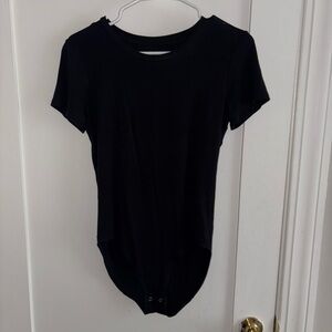 Black Short Sleeve Bodysuit